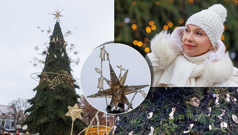 Kauno Rotu&scaron;ės aik&scaron;tėje ry&scaron;kėja Kalėdų eglės kontūrai, kyla Kalėdų miestelis
