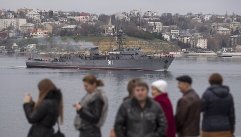 Rusijos karinis laivas Sevastopolyje