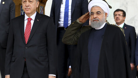 Recepas Tayyipas Erdoganas ir Hassanas Rouhani 