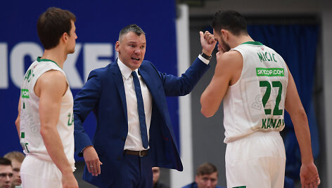 Eurolygos rungtynės tarp Maskvos CSKA &ndash; Kauno &bdquo;Žalgiris&ldquo;. &Scaron;arūnas Jasikevičius