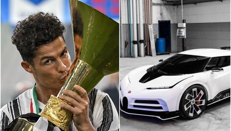 Cristiano Ronaldo įsigijo naują &bdquo;Bugatti Centodiac&ldquo; automobilį.