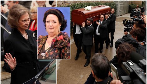 Montserrat Caballe laidotuvės Barselonoje