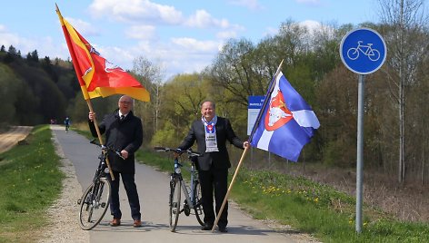 Kauno meras Visvaldas Matijošaitis (kairėje) ir Kauno rajono meras Valerijus Makūnas