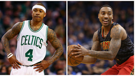 Isaiah Thomasas ir Jeffas Teague