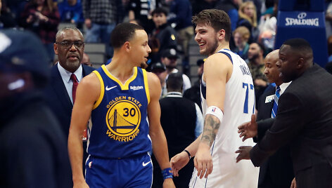 Stephenas Curry ir Luka Dončičius