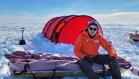 Darius Vaičiulis lėktuvu pasiekė ekspedicijos pradžios vietą Antarktidoje
