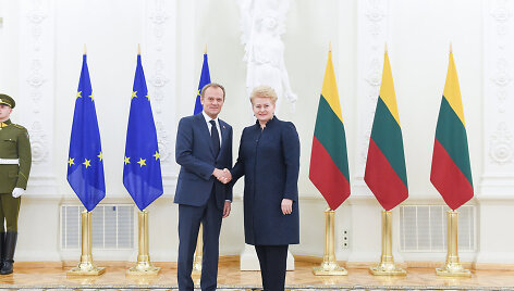 Dalia Grybauskaitė susitiko su Donaldu Tusku