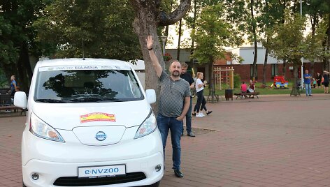 Ralis &bdquo;Aplink Lietuvą&ldquo;, elektromobilių slalomas