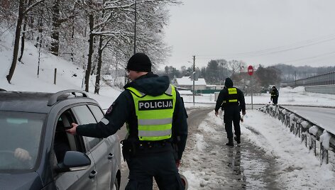 Kauno apskrities policijos patikros keliuose