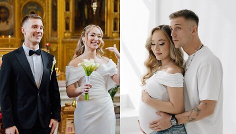 Nikita Vaitkevičius su žmona Anastasija 