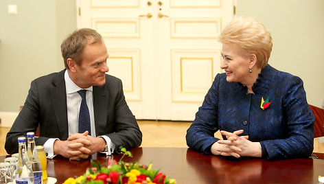 Prezidentė Dalia Grybauskaitė  susitika su Europos Vadovų Tarybos Pirmininku Donaldu Tusku