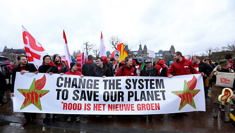Eitynės už kovą su klimato kaita Amsterdame