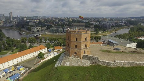 Gedimino kalnas po dar vienos liūties