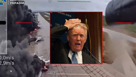 Ukrainos operacija &bdquo;Voratinklis&ldquo; prie&scaron; Rusijos bombone&scaron;ius ir Donaldas Trumpas
