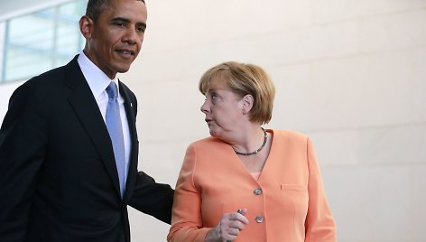 Barackas Obama ir Angela Merkel