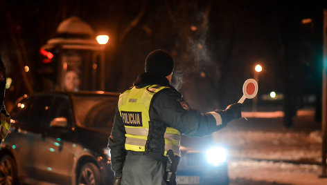 Naktinio Vilniaus policijos reido metu nubaustas tik vienas pažeidėjas