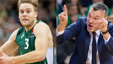 Nate'as Woltersas ir &Scaron;arūnas Jasikevičius