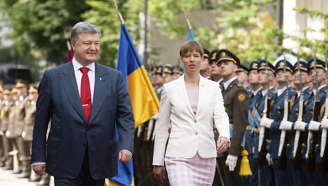 Petro Poro&scaron;enka ir Kersti Kaljulaid 