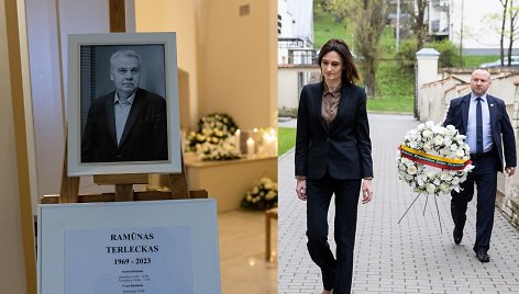 Viktorija Čmilytė-Nielsen atvyko į atsisveikinimą su Ramūnu Terlecku