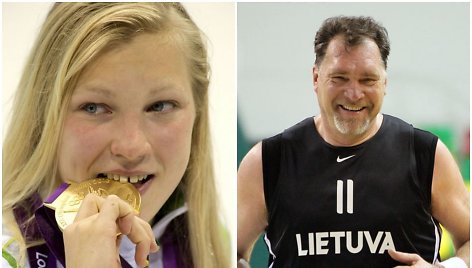 Rūta Meilutytė ir Arvydas Sabonis