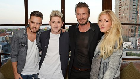 Liamas Payne'as, Niallas Horanas, Davidas Beckhamas ir Ellie Goulding