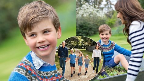 Princas Williamas ir Kate Middleton su vaikais