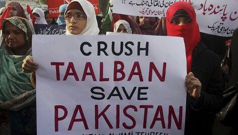 Protestas prie&scaron; Talibaną Pakistane