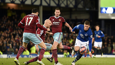 &bdquo;Everton&ldquo; ir &bdquo;West Ham&ldquo; komandos sužaidė lygiosiomis