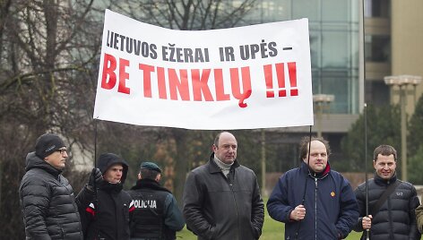 Žvejų protestas prie Seimo