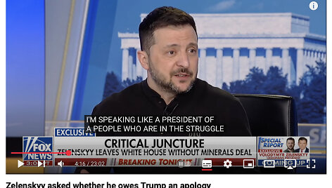 Volodymyras Zelenskis kalbėdamas &bdquo;Fox News&ldquo; ne sykį dėkojo amerikiečiams ir prašė aiškiai pasakyti, kad lieka amerikiečių pusėje