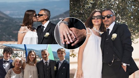 Seržo Gandžumiano ir Indrės Jakaitytės vestuvės Italijoje