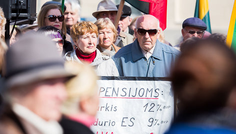 Pensininkams atstovaujančių organizacijų mitingas