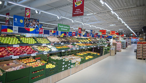 „Lidl“ vaisių ir daržovių skyrius