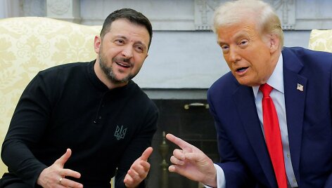 Volodymyras Zelenskis ir Donaldas Trumpas