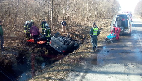 „Audi A4“ avarija ties Kintais, Šilutės rajone