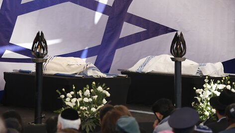 Per islamisto ataką Paryžiuje nužudytų žydų laidotuvės Jeruzalėje