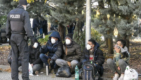 Vokietijos Guben mieste sulaikyta per Baltarusiją atvykusi migrantų grupė 