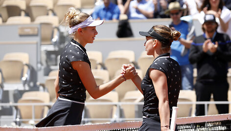 Amanda Anisimova ir Simona Halep