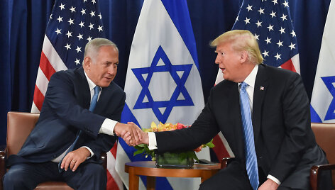 Benjaminas Netanyahu ir Donaldas Trumpas