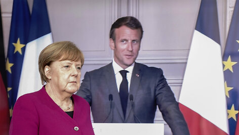 Angela Merkel ir Emmanuelis Macronas