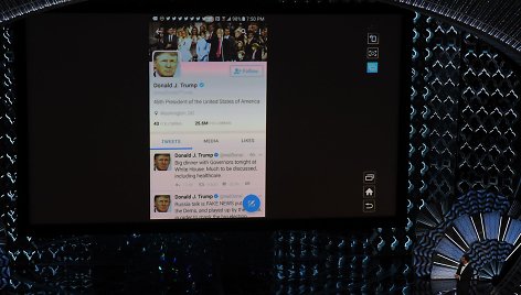 Per Oskarus tikrinama D.Trumpo paskyra tviteryje
