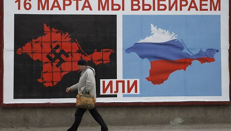 Maskvos kontroliuojamame Kryme &ndash; neteisėtas referendumas.