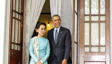Aung San Suu Kyi ir Barackas Obama