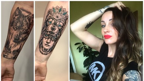 Benita Slavinskaitė ir tatuiruočių pavyzdžiai