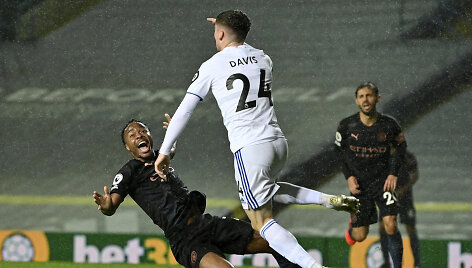 &bdquo;Leeds United&ldquo; ir &bdquo;Manchester City&ldquo; rungtynės baigėsi 1:1.