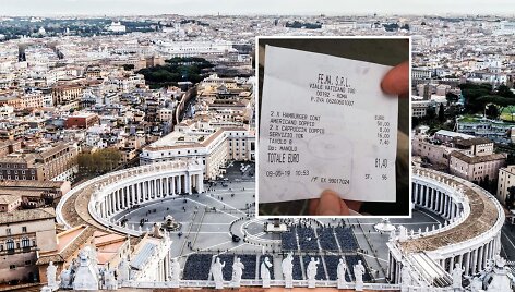 Turistai Romoje įsiuto: už du mėsainius ir kavą &ndash; 81 Eur sąskaita