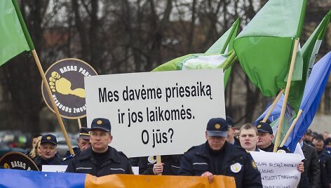 Lietuvos pataisos įstaigų pareigūnų mitingas.