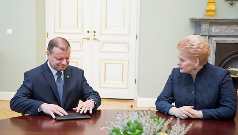 Saulius Skvernelis ir Dalia Grybauskaitė