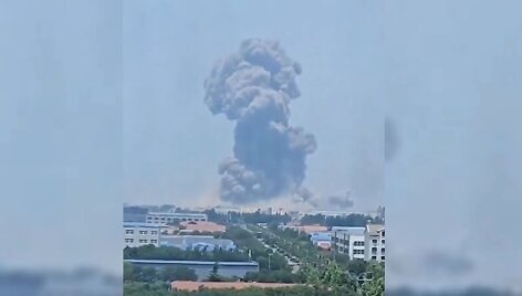 Sprogimas &bdquo;Shandong Youdao Chemical&ldquo; gamykloje Kinijos Gaomi mieste