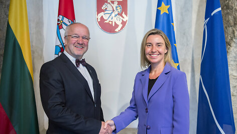 ES užsienio politikos vadovė Federica Mogherini lankosi Lietuvoje